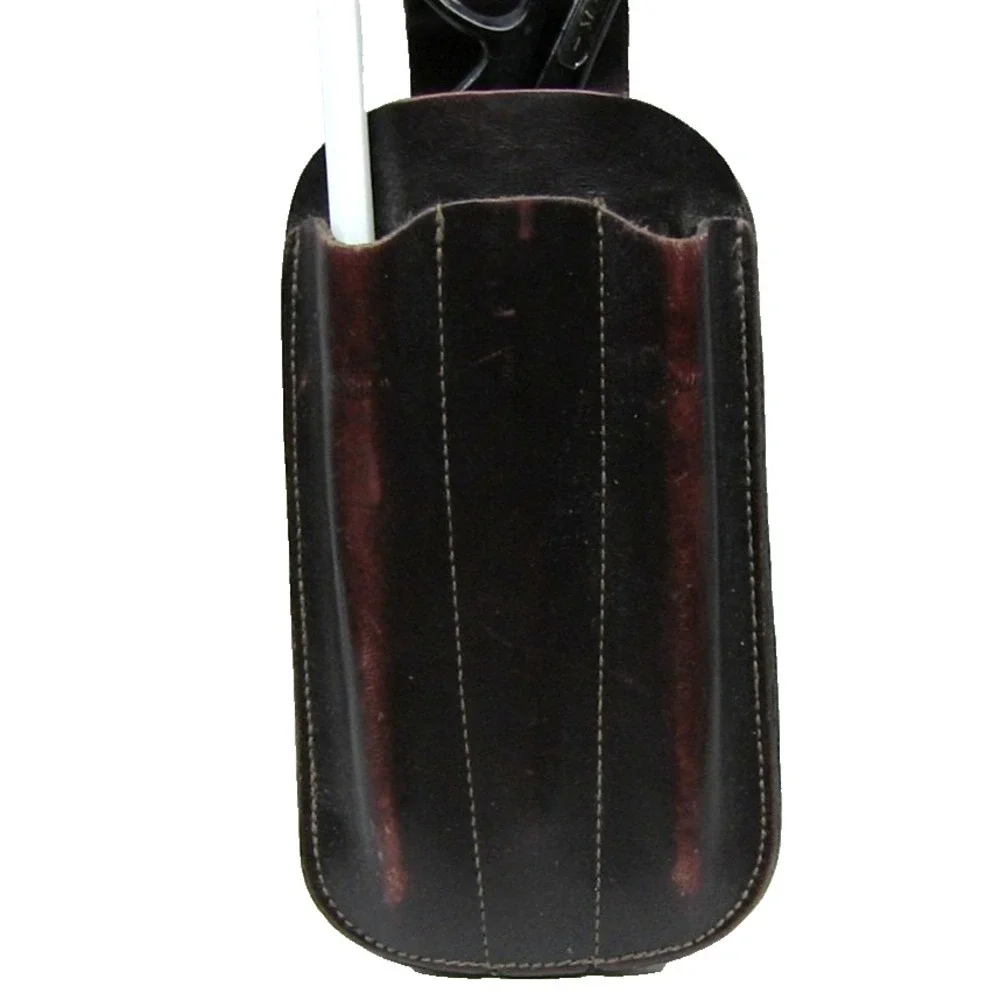 Real Heavy Leather Knife, Scissors, Marker Holder - Natural Leather, Belt Held‎